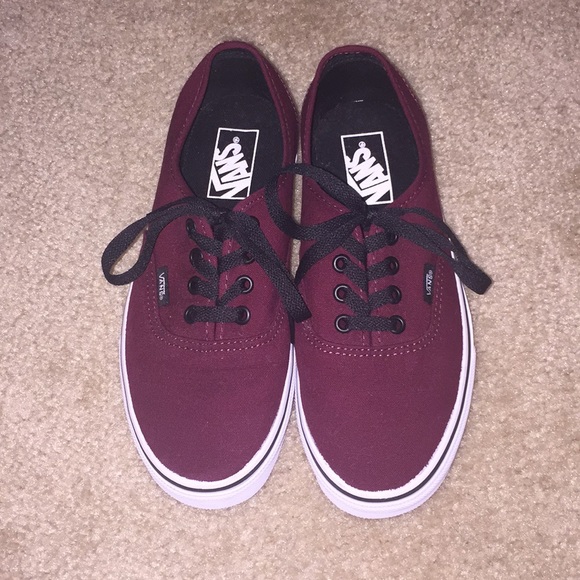Vans Shoes - Maroon Vans with Black laces